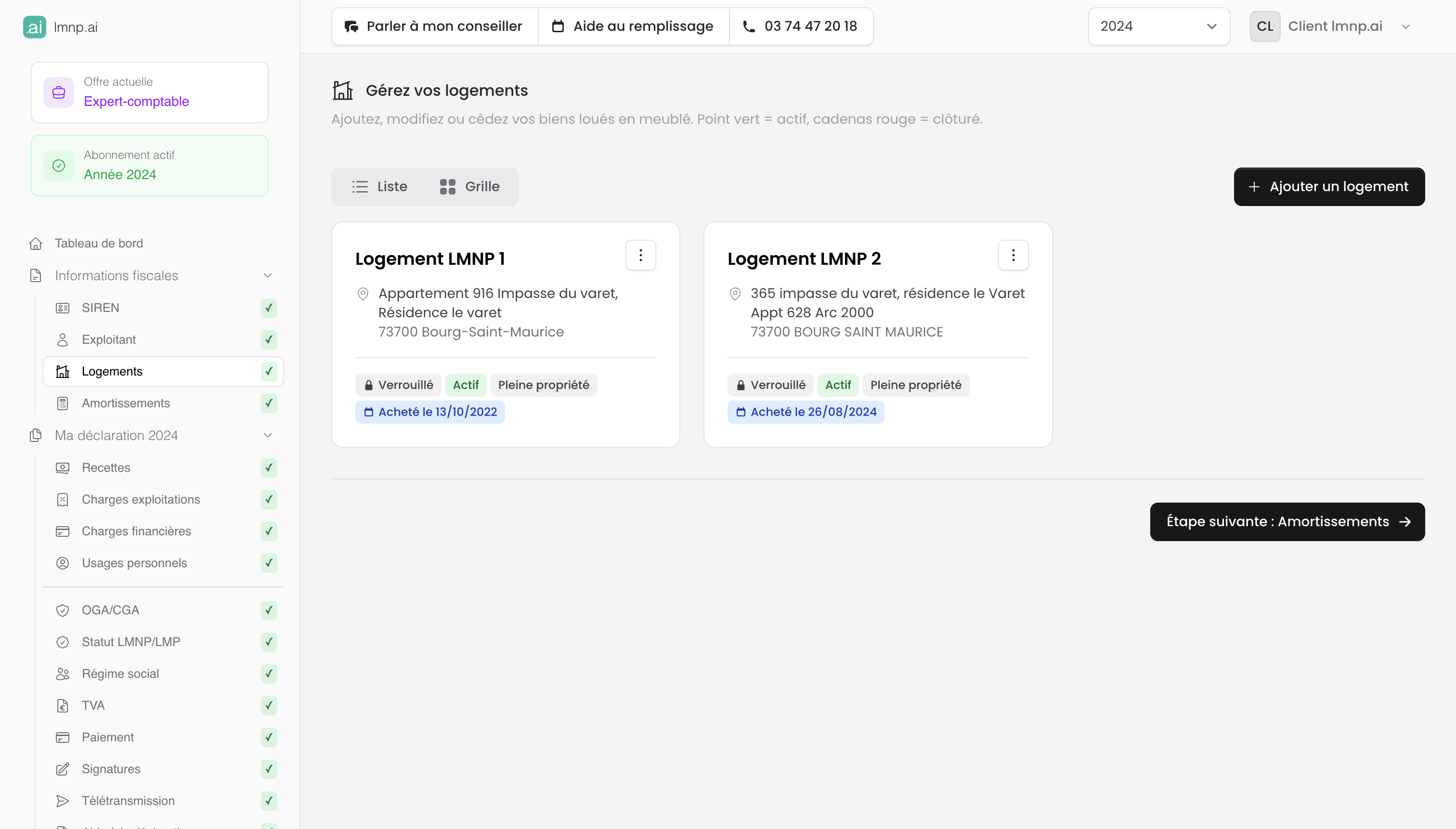 Gestion des logements